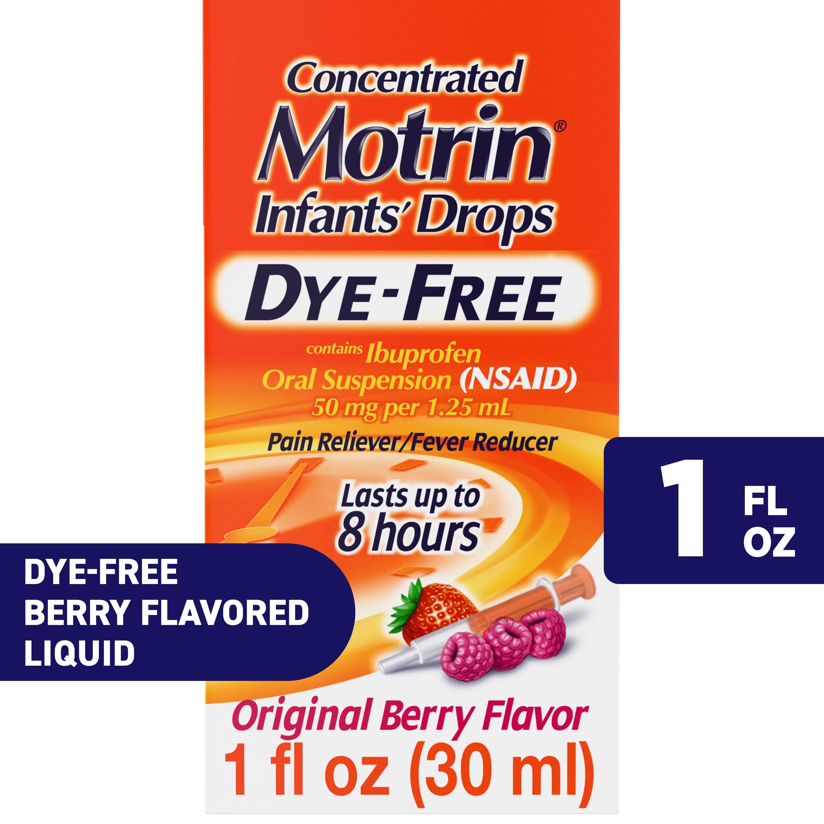 Infants' Motrin Liquid Medicine Drops with Ibuprofen, Berry, 1 fl. Oz | Walmart (US)