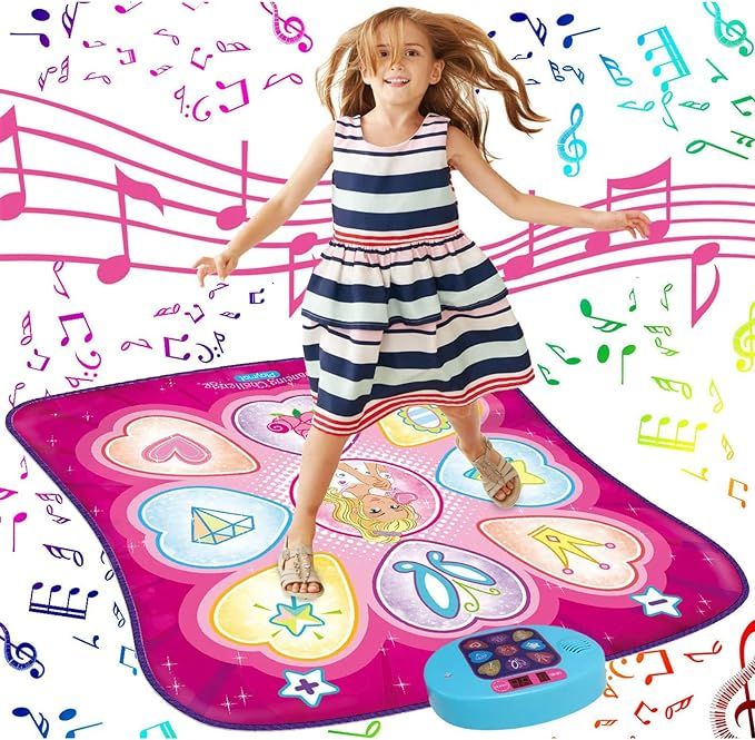 SUNLIN Dance Mat - Dance Mixer Rhythm Step Play Mat - Dance Game Toy Gift for Kids Girls Boys - D... | Amazon (US)