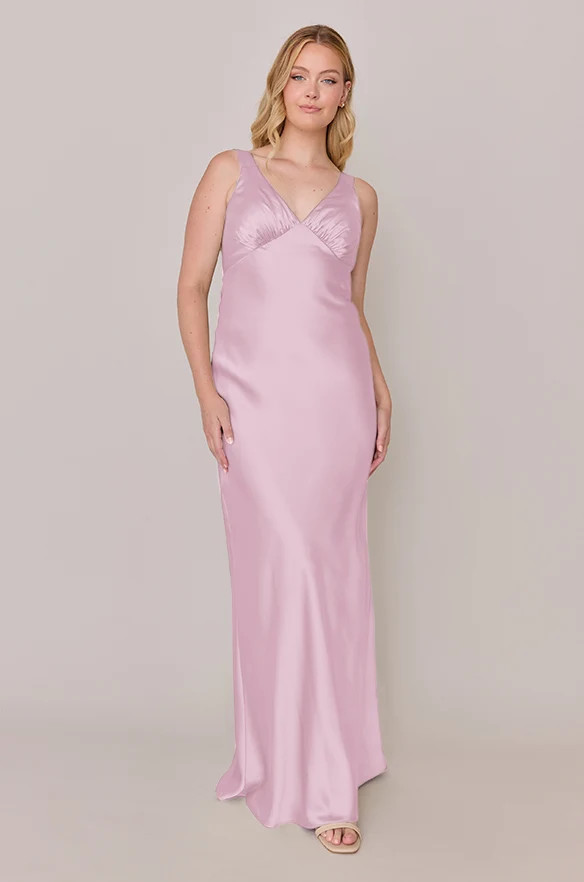 Audrey Satin Dress | Revelry