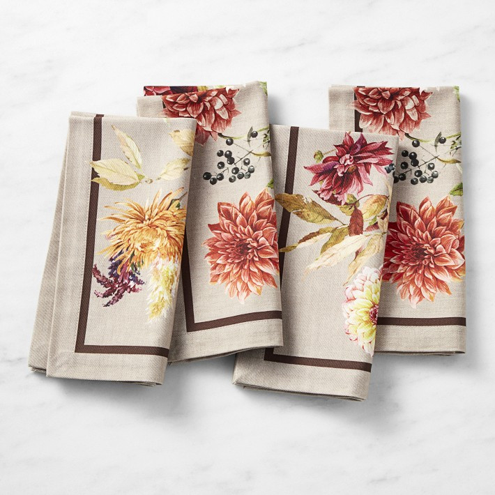 Harvest Bloom Napkins, Set of 4 | Williams-Sonoma