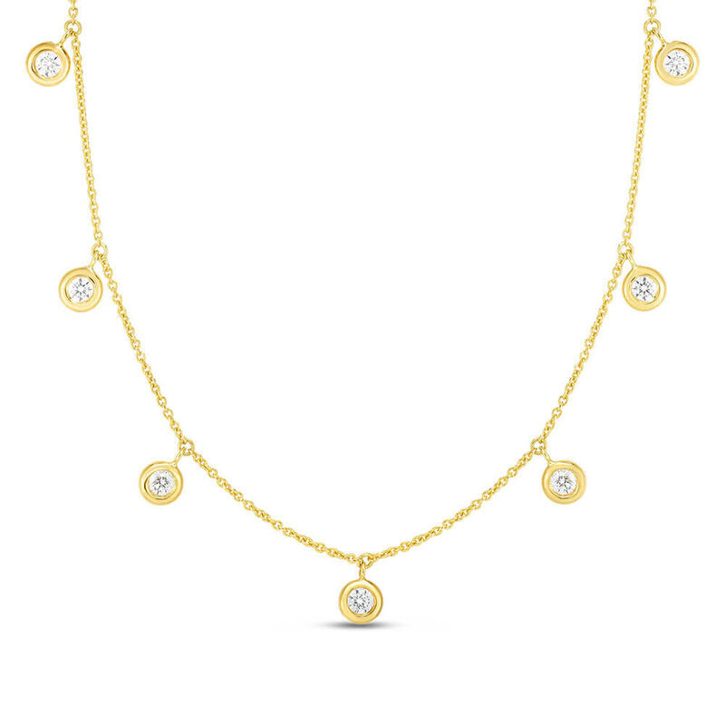 Roberto Coin Diamonds by the Inch 7-Station Diamond Necklace 18K 530011AYCHX0 | Ben Bridge Jeweler