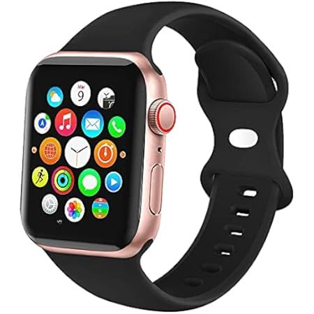 Adepoy Compatible with Apple Watch Bands 41mm 40mm 38mm, Soft Silicone Sport Wristbands Replacement  | Amazon (US)