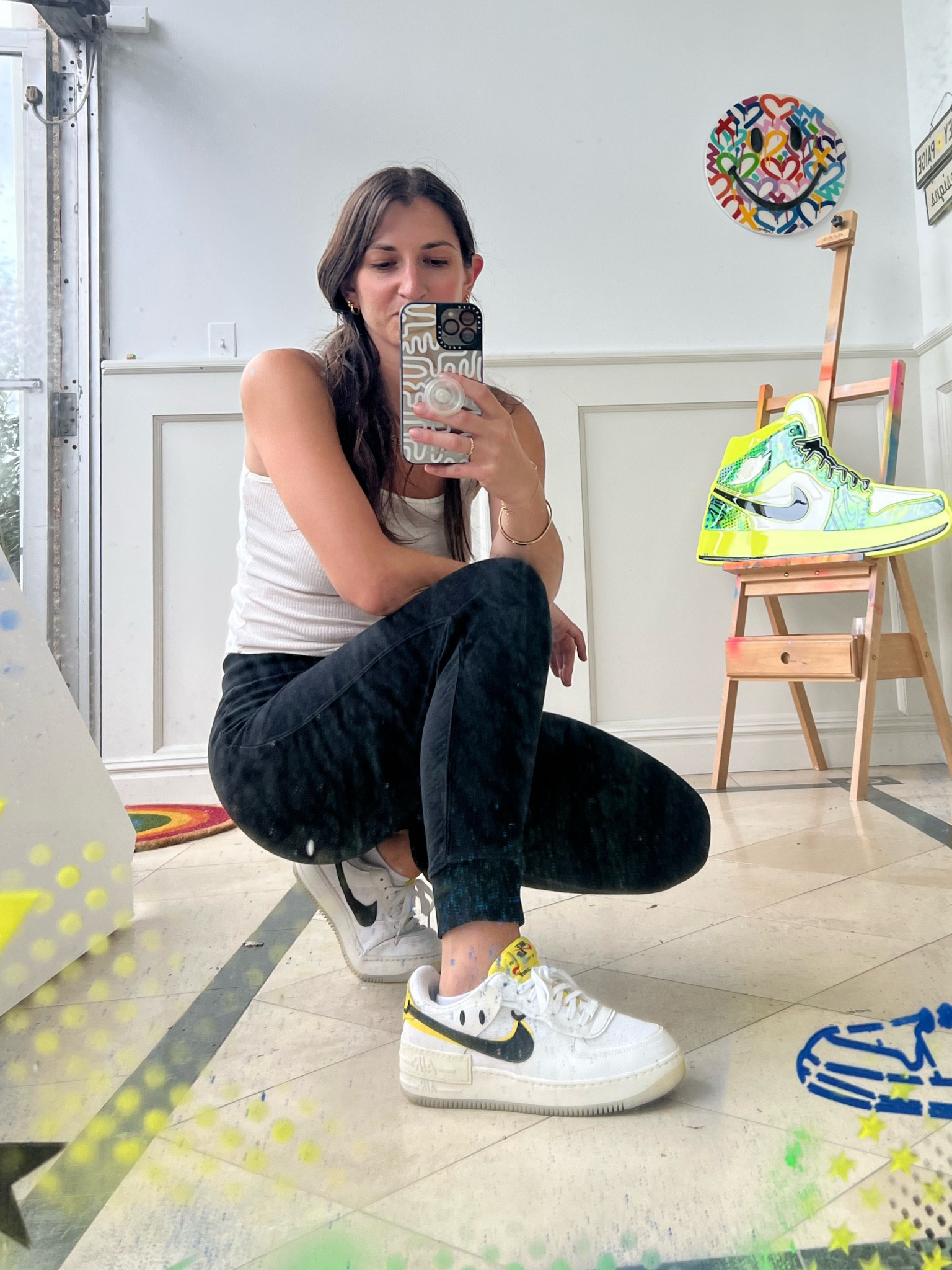 Smiling in my Nike happy face sneakers :) 

#LTKMostLoved