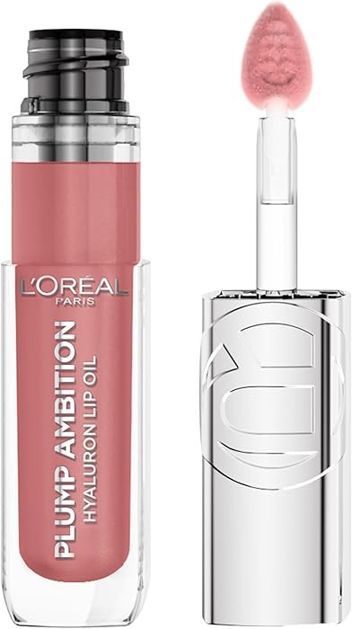 L'Oreal Paris Plump Ambition Hyaluron Lip Oil, 24 HR Lip Gloss with Hyaluronic Acid, Volumizing F... | Amazon (US)