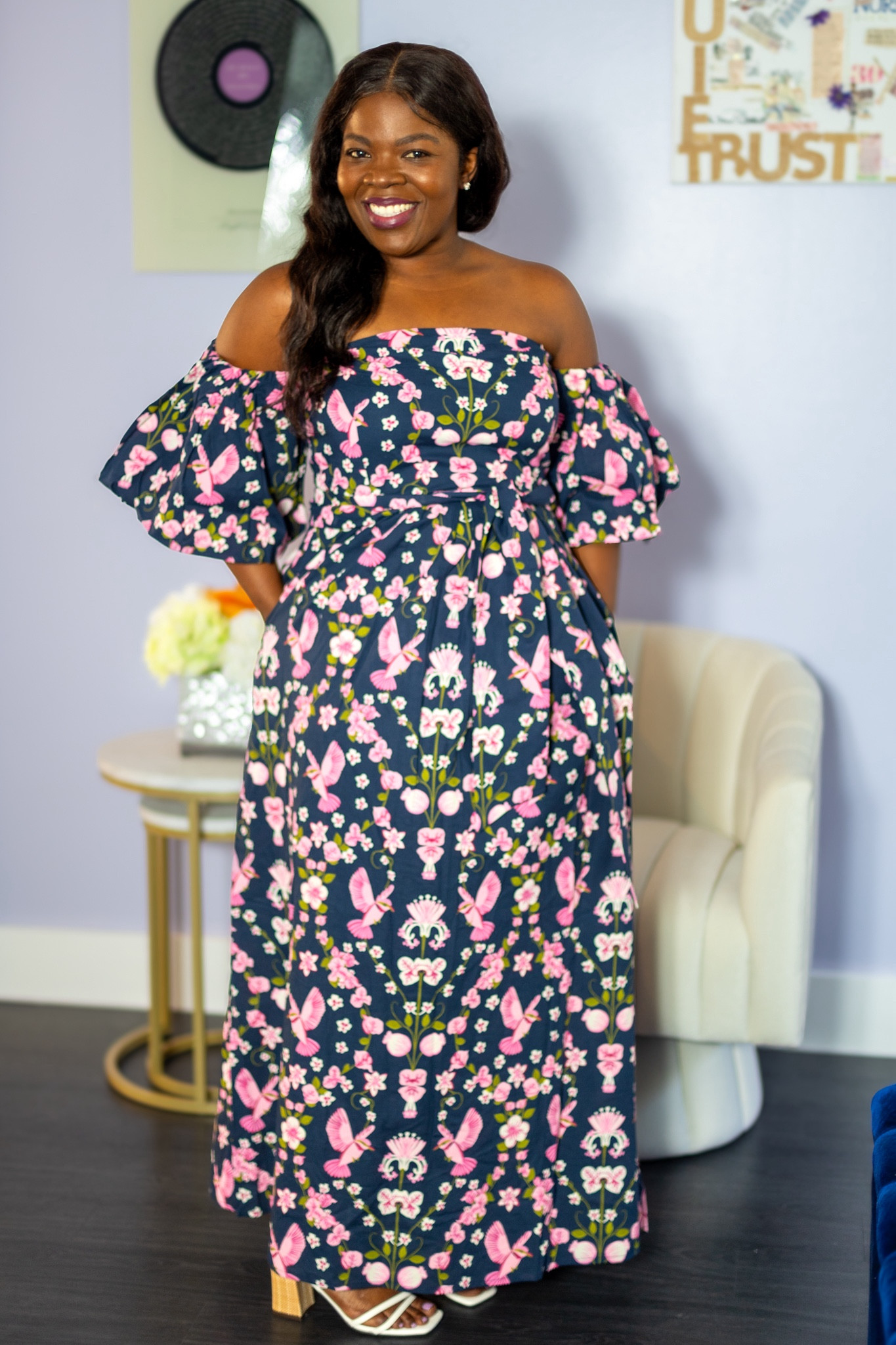 I love this floral navy off-shoulder dress from Beyond by Vera! It's great to wear as a wedding guest or for a summer vacation outfit!
#resortwear #summerfashion #outfitidea #transitionstyle

#LTKSeasonal #LTKWedding #LTKStyleTip