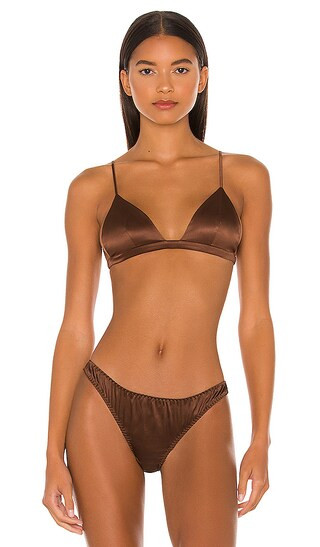 Luxe Triangle Bra in Mocha | Revolve Clothing (Global)