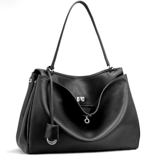 Genuine Leather Tote Bag for Women: Fashion Shoulder Handbag Ladies Top-handle Satchel Purse for ... | Amazon (US)