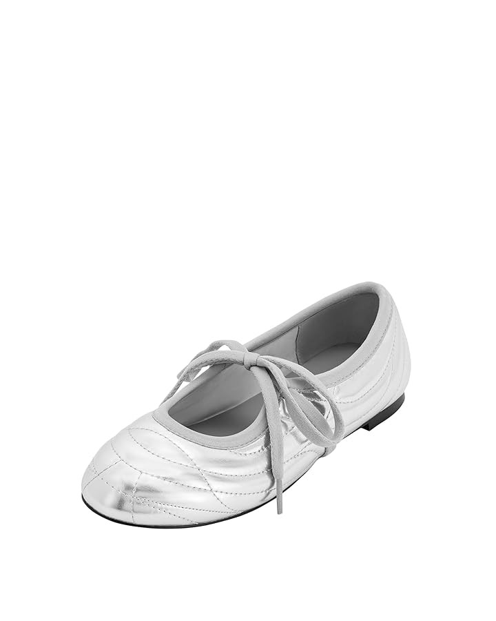 JW PEI Women's Erika Topstitching Lace-up Ballet Flats | Amazon (US)