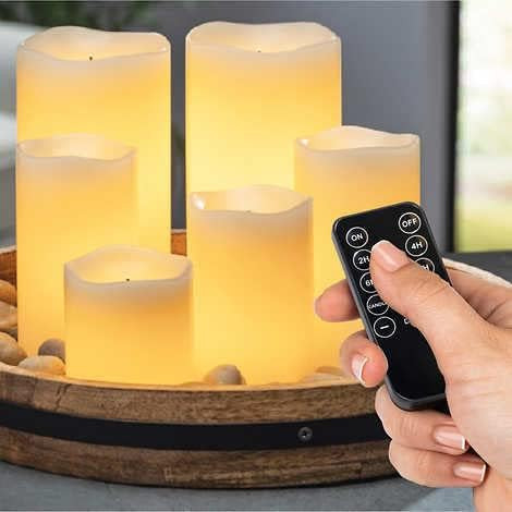 Gerson 6-Piece LED Flameless Candle Set, Yellow | Amazon (US)