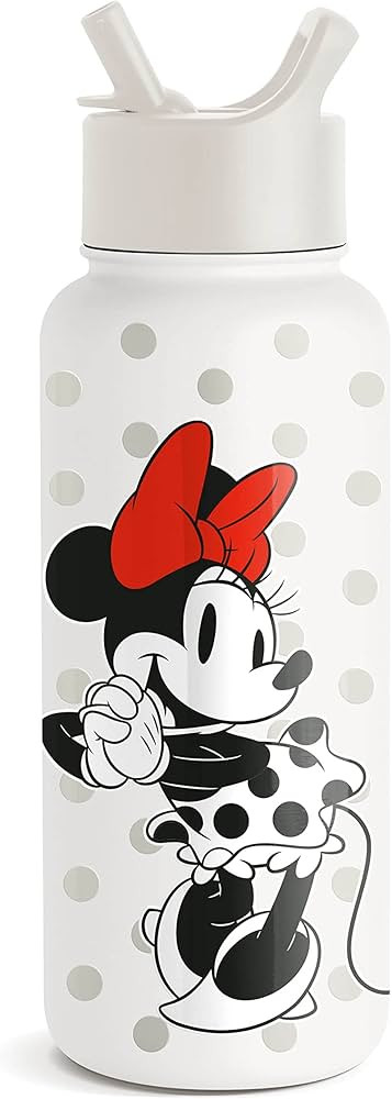 Simple Modern Disney Minnie Mouse Water Bottle with Straw Lid Insulated Stainless Steel Metal The... | Amazon (US)