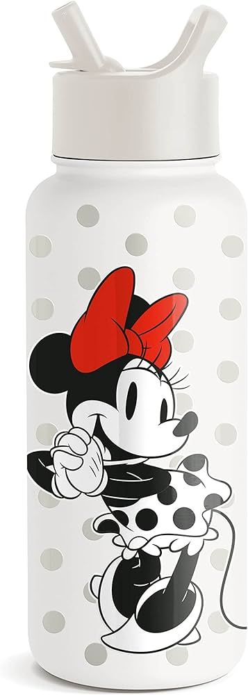 Simple Modern Disney Minnie Mouse Water Bottle with Straw Lid Insulated Stainless Steel Metal The... | Amazon (US)