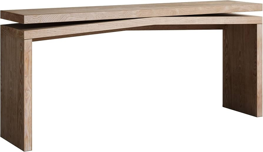 65-Inch Rustic Solid Wood Veneer Long Console Table, Farmhouse Entryway Sofa Side Table for Livin... | Amazon (US)