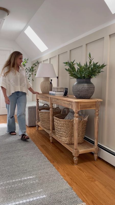 Console table, Walmart storage cabinet, Serena and Lily rug, spring home decor 

#LTKstyletip #LTKhome