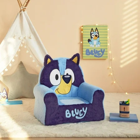 BBC Bluey's Vacuum Sealed Figural Foam Chair for Toddlers | Walmart (US)