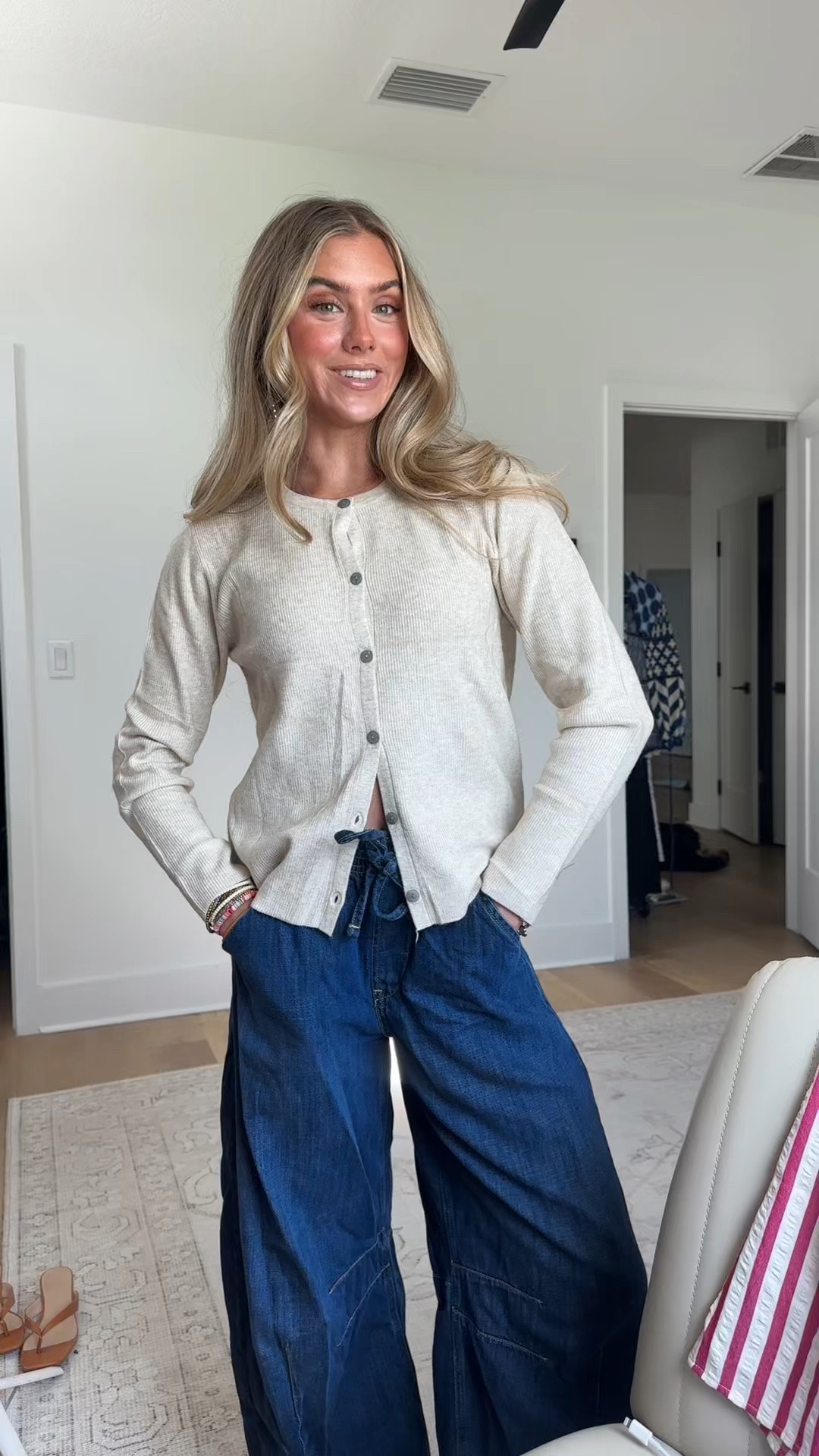 This cardigan sweater is from TikTok shop (  https://www.tiktok.com/t/ZP9SfHQQ7wK9M-N0AbS/) but this is a similar Amazon option. BTFBM Cardigan Sweaters for Women Lightweight Sweater
Long Sleeve Crew Neck Button Down,Knit Shrugs Tops Dressy,Business Casual Outfits Jacket,Early Fall Fashion Clothing 2026

#LTKootd #LTKSaleAlert #LTKdayinmylife