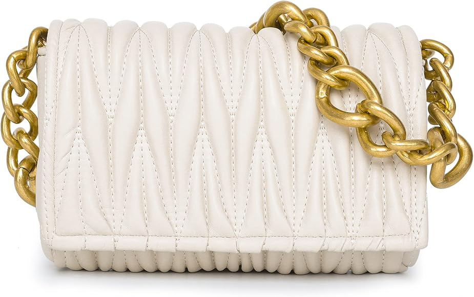 Montana West Quilted Purse for Women Chunky Chain Purses and Handbags | Amazon (US)