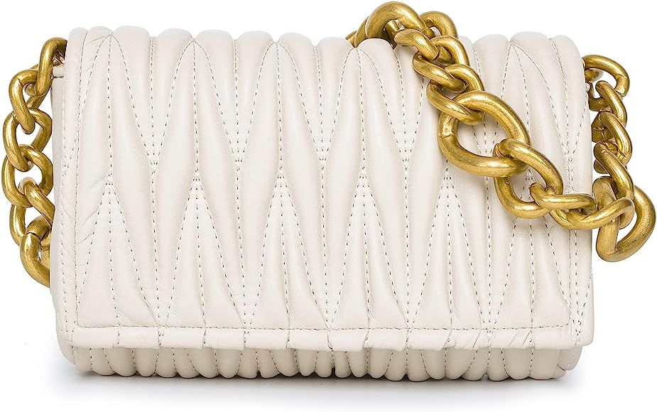 Montana West Quilted Purse for Women Chunky Chain Purses and Handbags | Amazon (US)