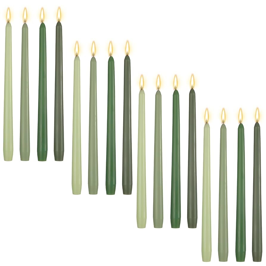 MTLEE 16 Pcs 10 Inch Long Tapered Candle Stick Bulk Smokeless Unscented Burning Candlestick Paraf... | Amazon (US)