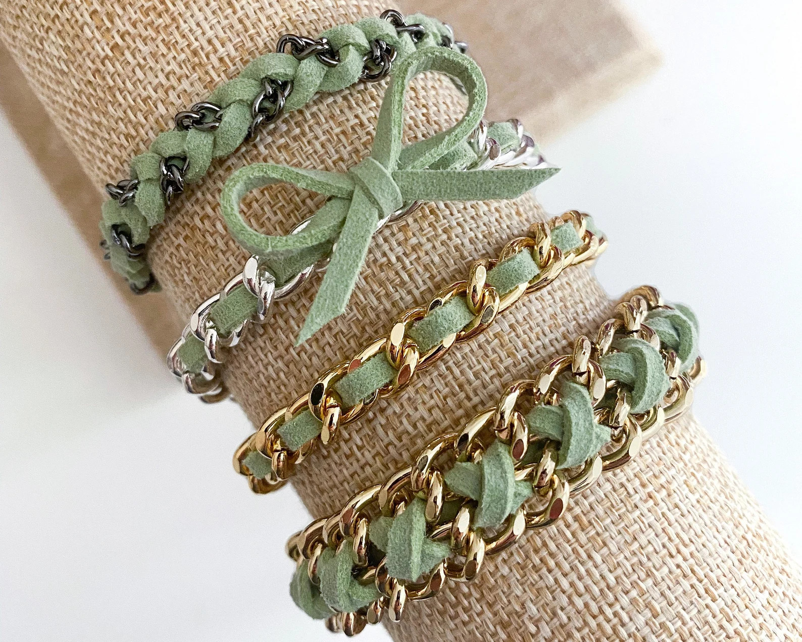 Cross Weave Wrap Braid Bow LIGHT SAGE  New Color  Suede | Etsy | Etsy (US)