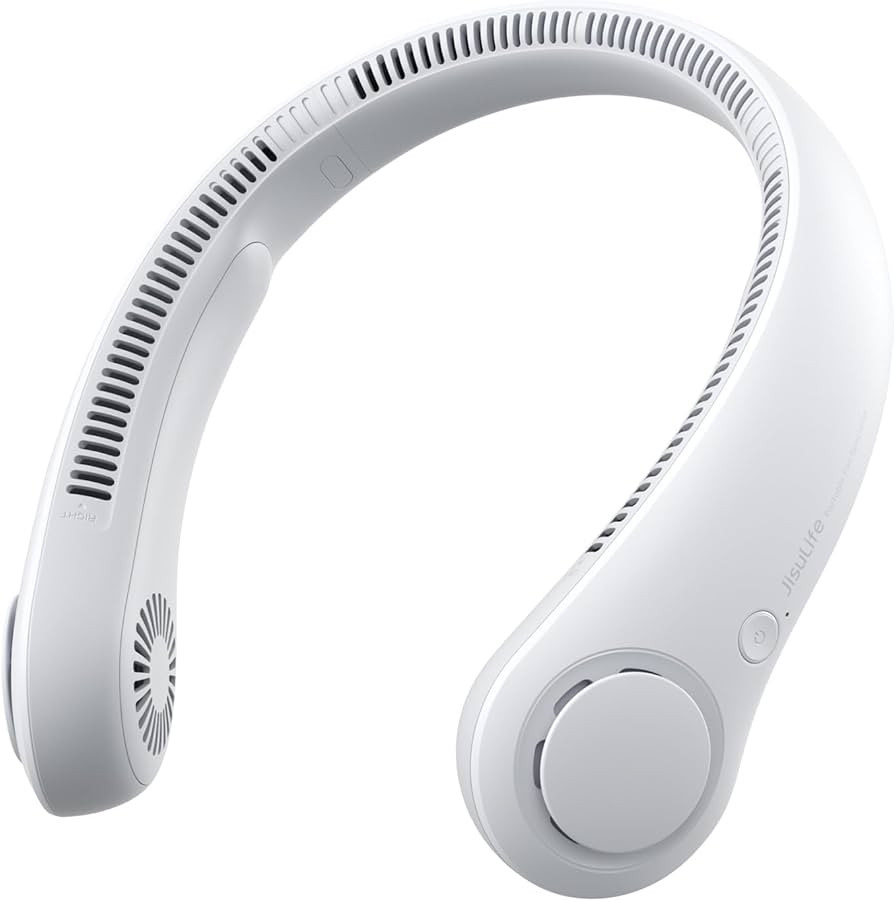 JISULIFE Portable Neck Fan, Hands-Free Bladeless, 5 Speeds, 4000 mAh Battery Operated Wearable Pe... | Amazon (US)