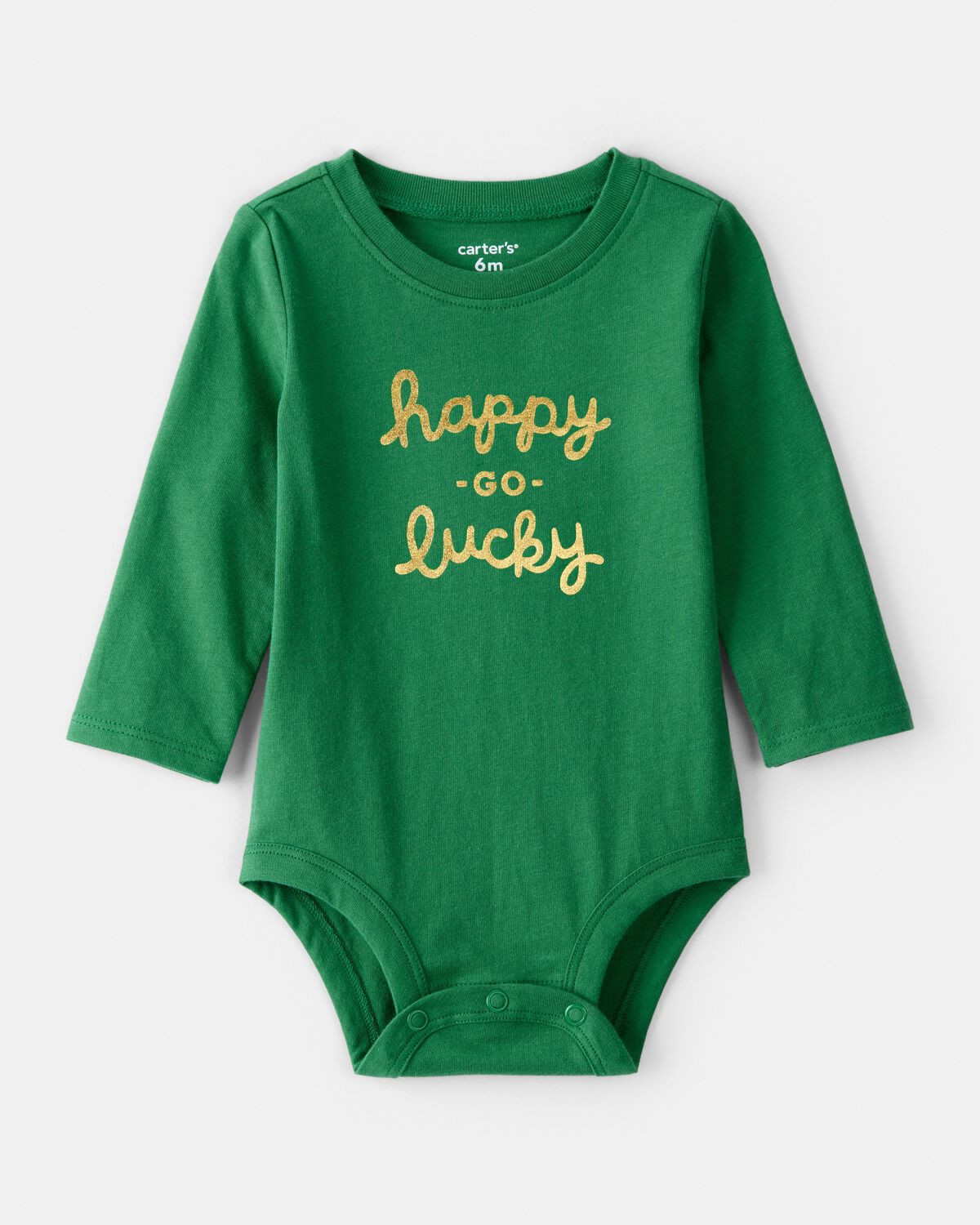 Baby St.Patrick's Day Long-Sleeve Graphic Bodysuit - Green | Carter's Inc