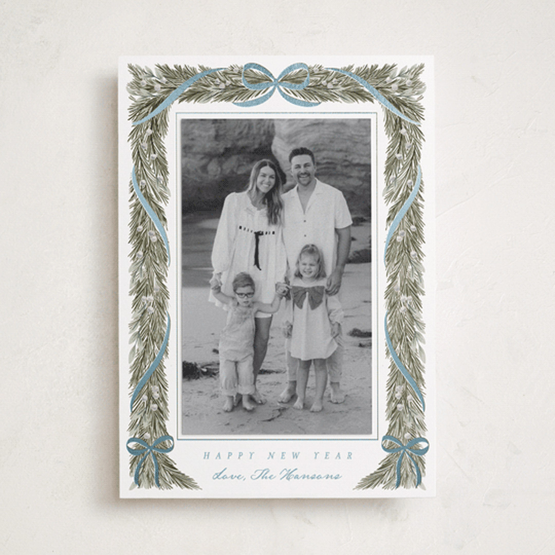 Foil-Pressed Holiday Photo Mount Cards | Minted
