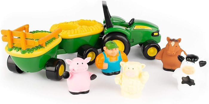 TOMY John Deere Animal Sounds Hayride Musical Tractor Toy - Musical Hayride Toddler Toys - Includ... | Amazon (US)