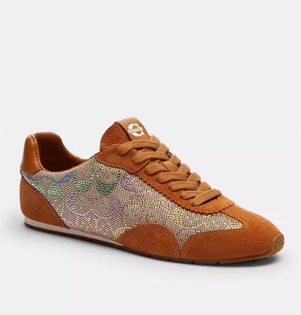 Flat Sneaker
In Crystal Signature Jacquard Coach Jacquard iridescent Crystal Shoes!

#LTKSaleAlert #LTKActive #LTKmomlife