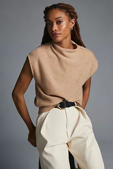 By Anthropologie Mock-Neck Cashmere Sweater | Anthropologie (US)