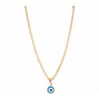 Blue Evil Eye Charm On 18Kt Gold Filled Necklace, Mens Jewelry, Pendant, Protection Necklace, Lucky  | Etsy (US)