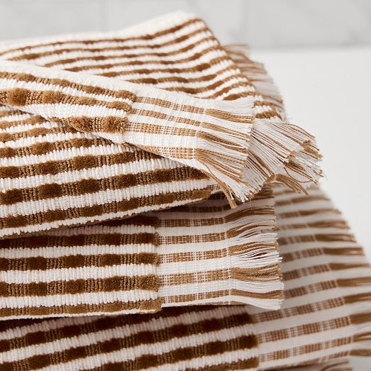 Textured Stripe Towel | West Elm (US)