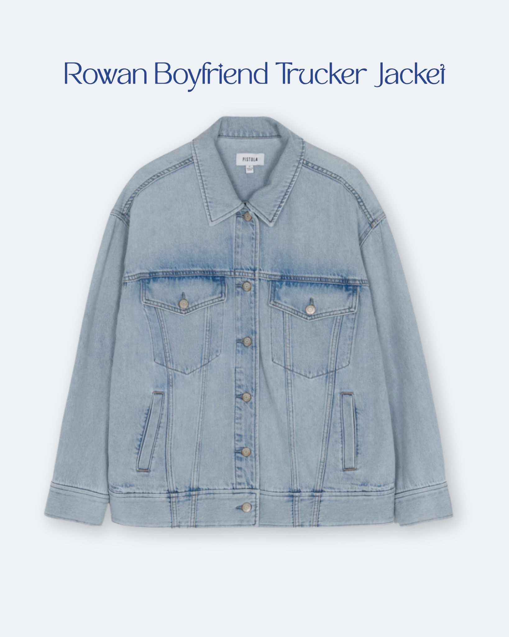 The perfect oversized denim jacket from Pistola. Incredible quality and versatile #denimjacket