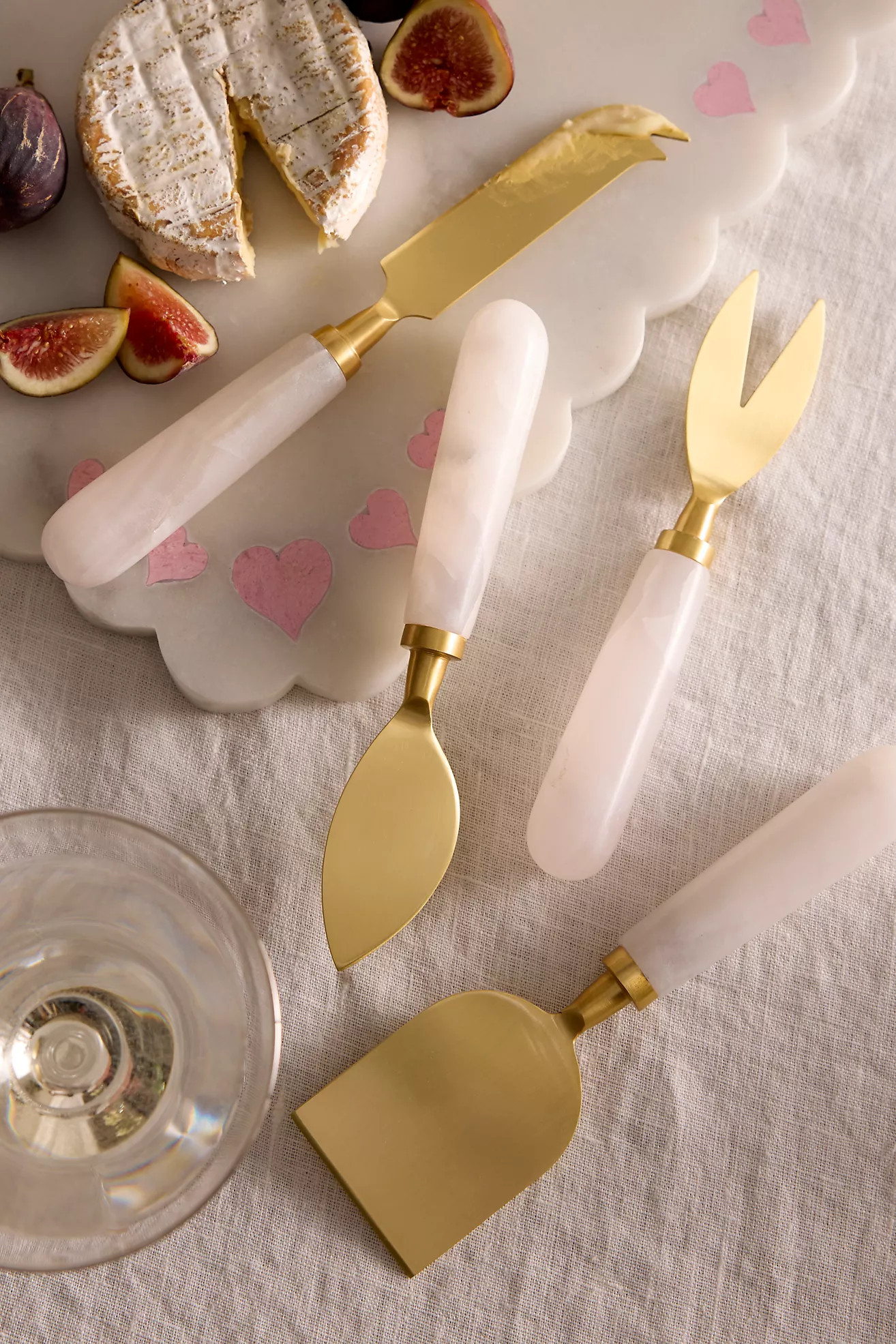 Pink Marble Cheese Knife Set | Anthropologie (US)
