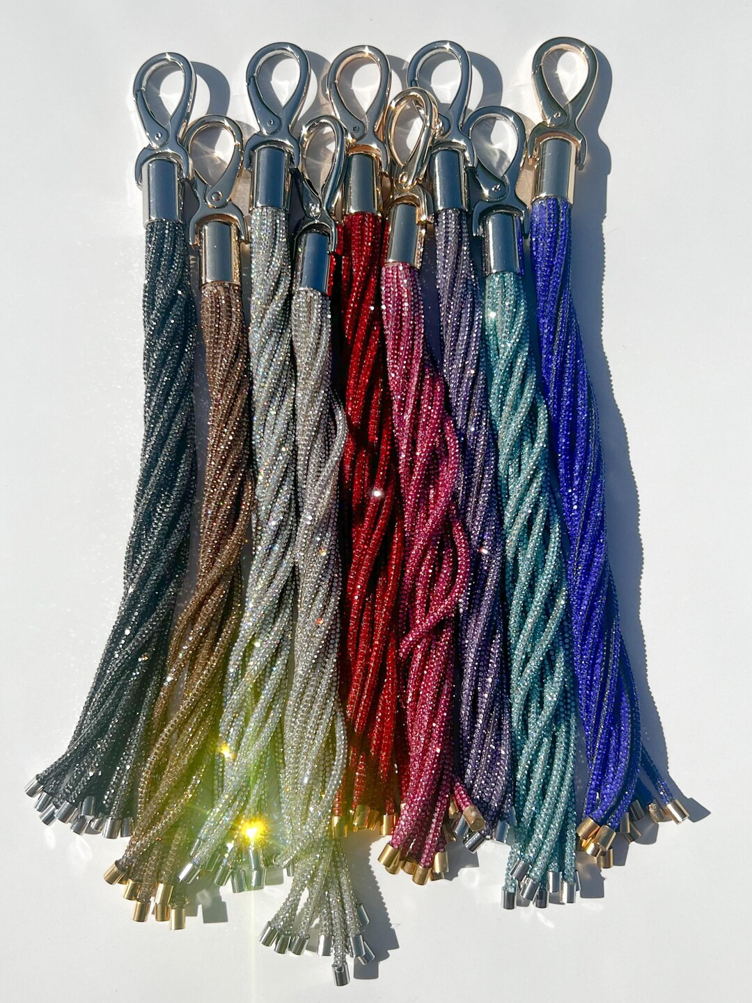 ✨ TASSLE PURSE CHARM ✨Add instant sparkle to any handbag, tote, or backpack with this handmad... | Etsy (US)