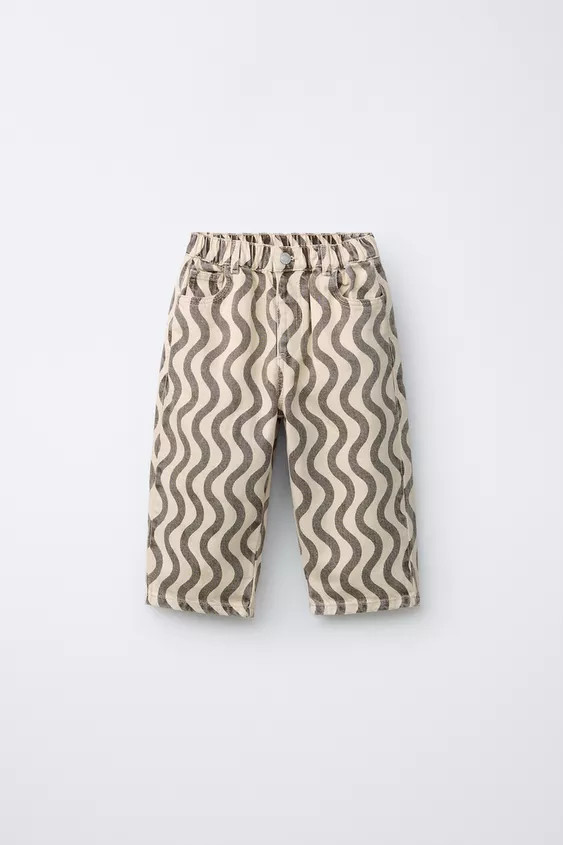 GEOMETRIC PRINT JEANS | Zara UK