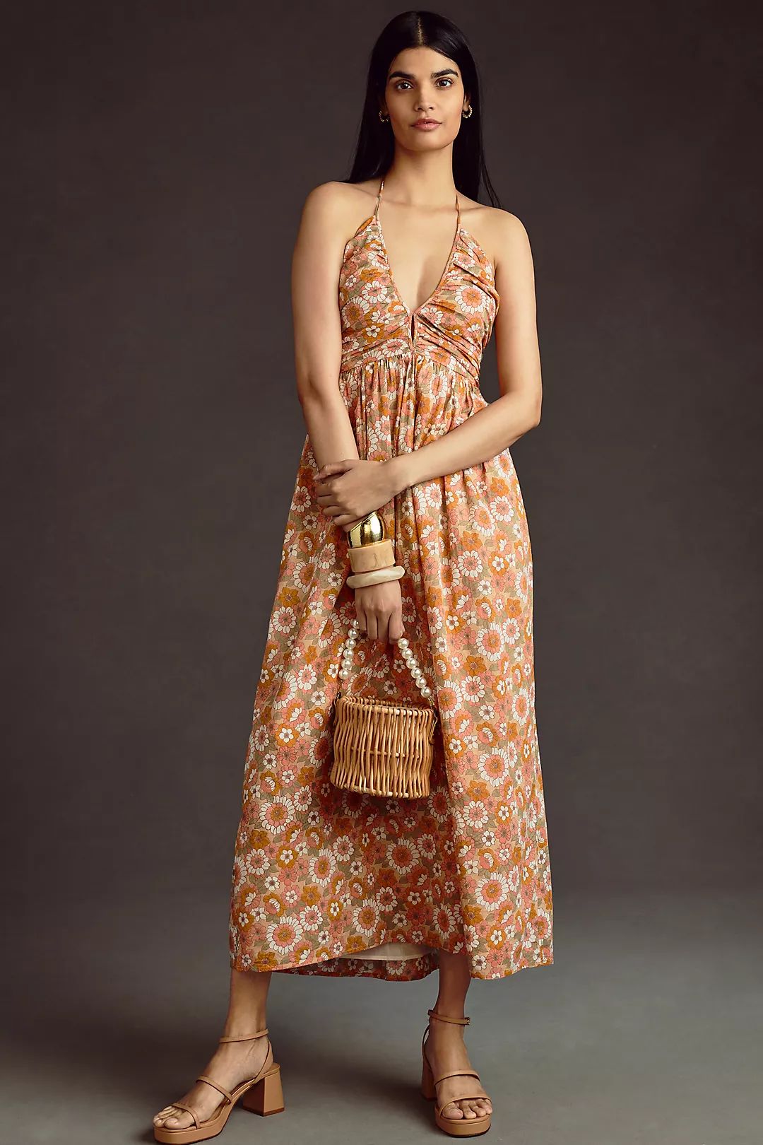 Antik Batik Blossom Floral Midi Dress | Anthropologie (US)