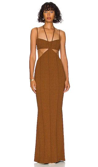 Rossana Maxi Dress in Chocolate | Long Brown Dress | Brown Maxi Dress Outfit | Revolve Clothing (Global)
