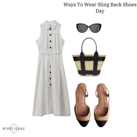 Ways to wear sling back shoes - Day - petite e styling 