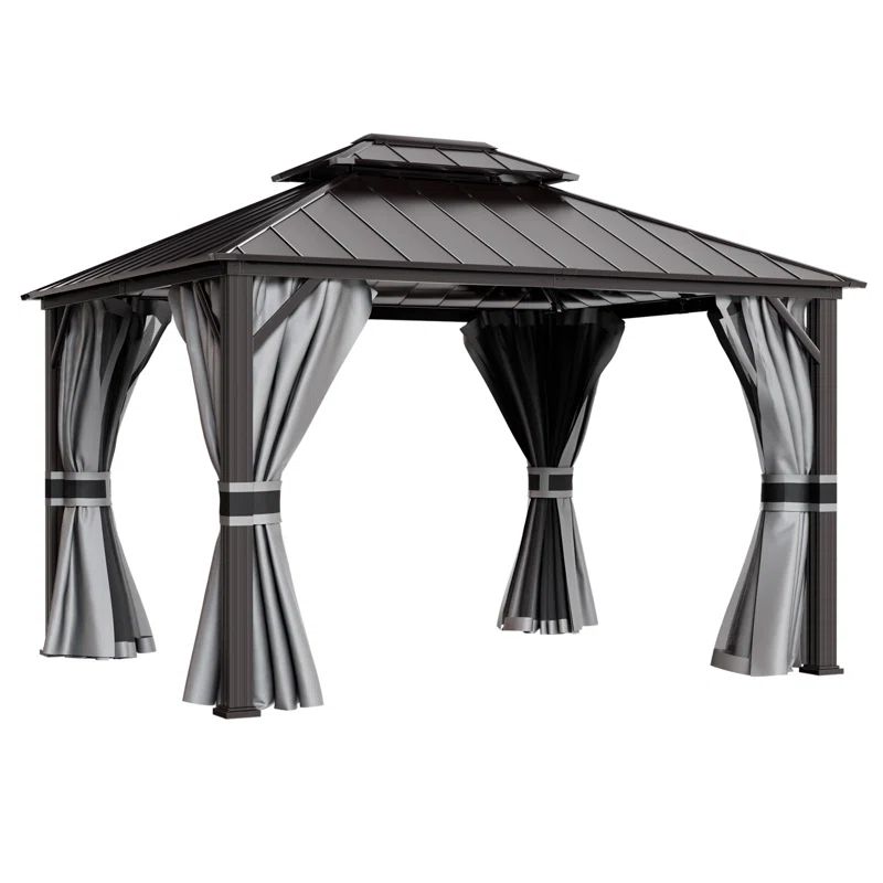 Briggs 12 Ft. W x 10 Ft. D Aluminum Patio Gazebo | Wayfair North America