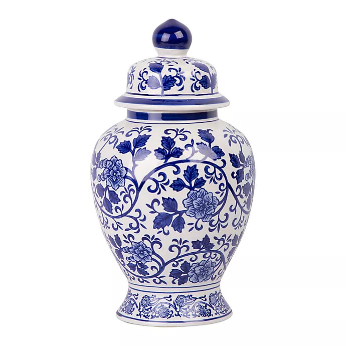 W Home Ginger Jar in Blue/White | Bed Bath & Beyond | Bed Bath & Beyond