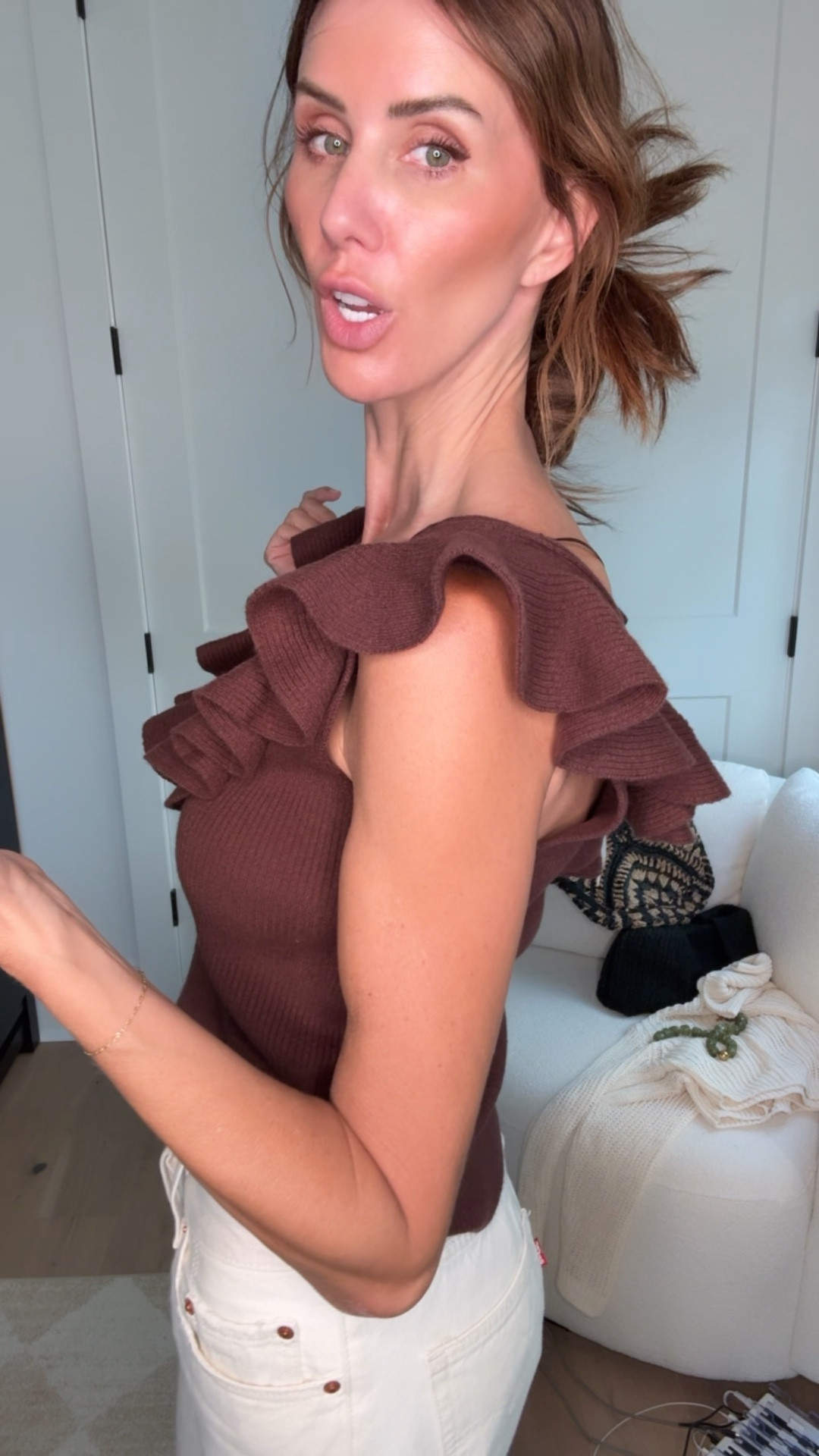 ruffle blouse // target 

#LTKootd #LTKSeasonal #LTKOver40