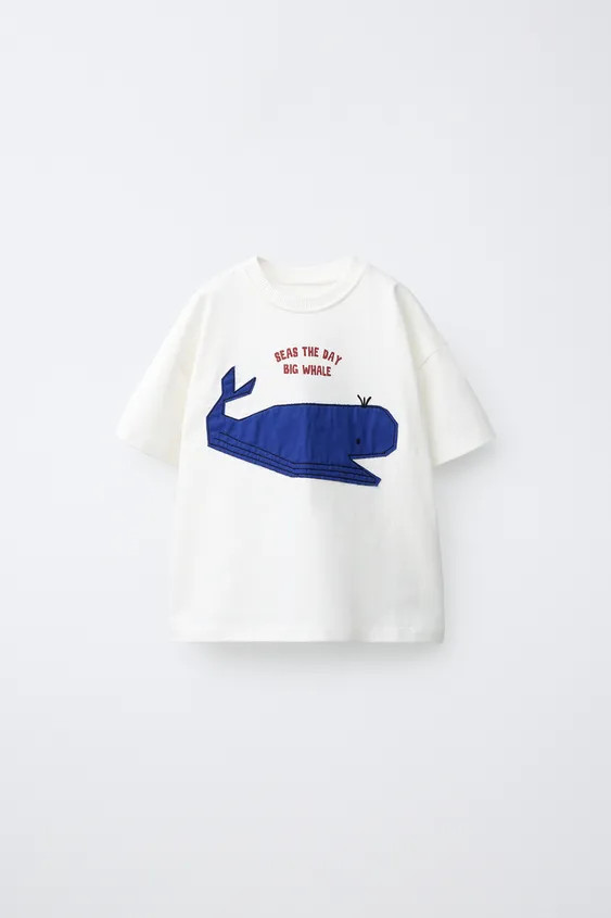 WHALE PATCH T-SHIRT | Zara US