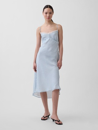 Gingham Midi Slip Dress | Gap (US)