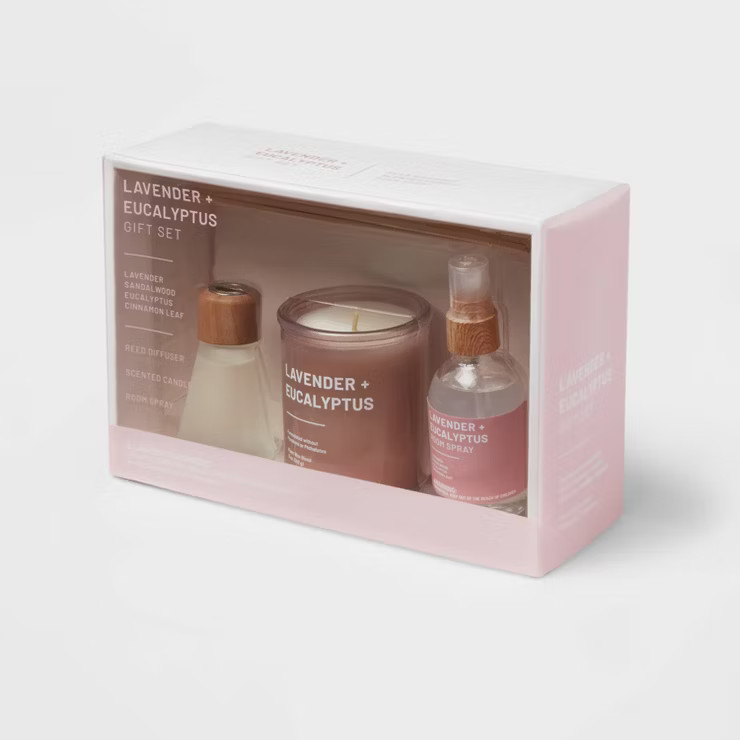 3pk Diffuser Candles Room Spray Gift Set Eucalyptus Lavender - Project 62™ | Target