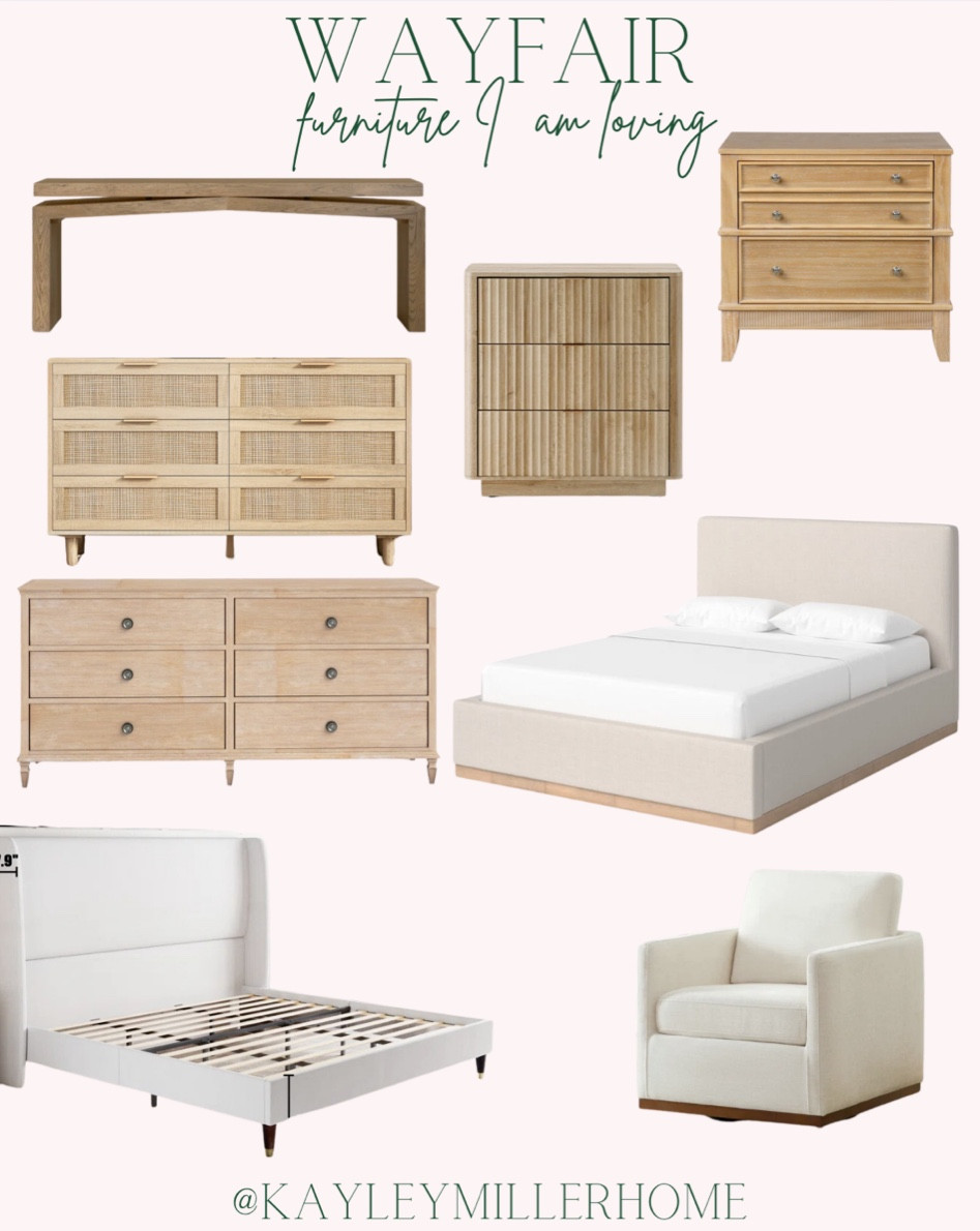 Affordable furniture finds from wayfair! 




Upholstered bed 
Dresser
Nightstand 
Upholstered chair
Wayfair 