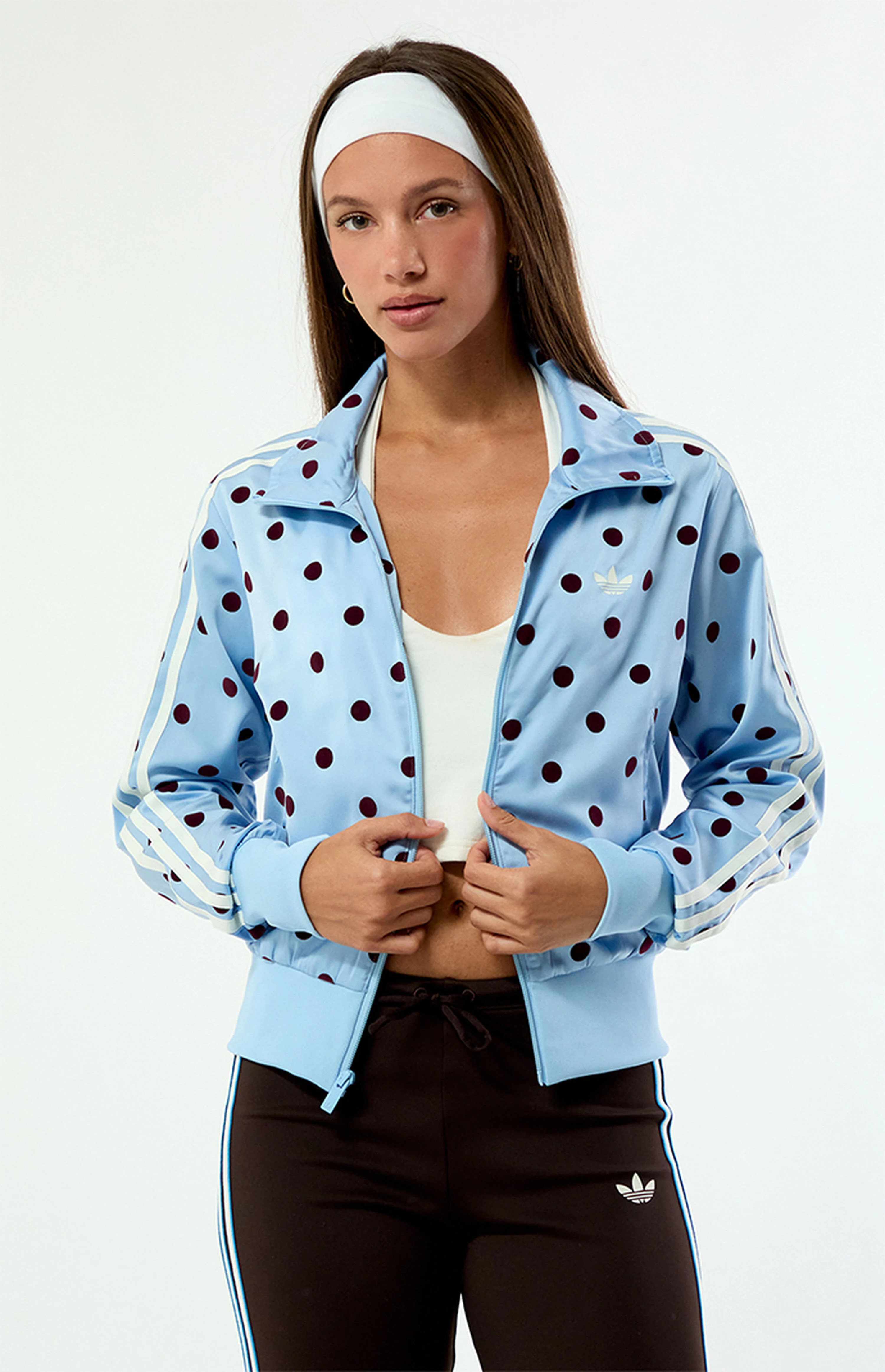 adidas Blue Satin Firebird Track Jacket | PacSun