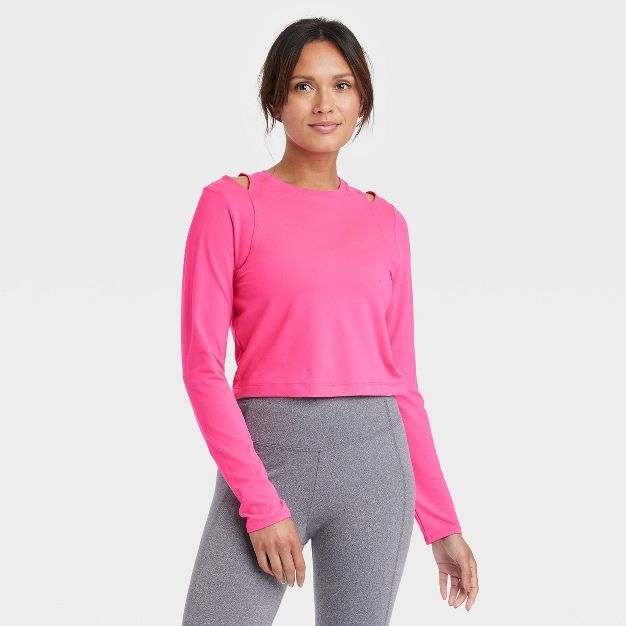 Women's Long Sleeve Cropped Top - All in Motion™ | Target