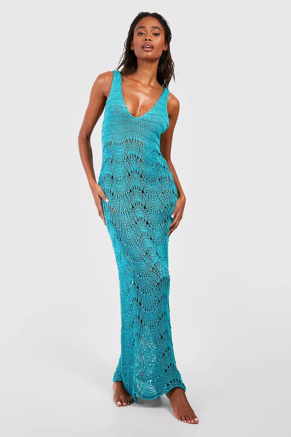 Crochet  Beach Dress | Boohoo.com (US & CA)