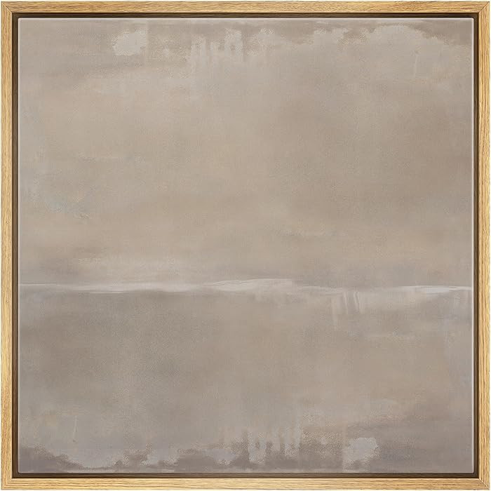SIGNWIN Framed Canvas Print Wall Art Grey Neutral Abstract Soft Contemporary Illustration Modern ... | Amazon (US)
