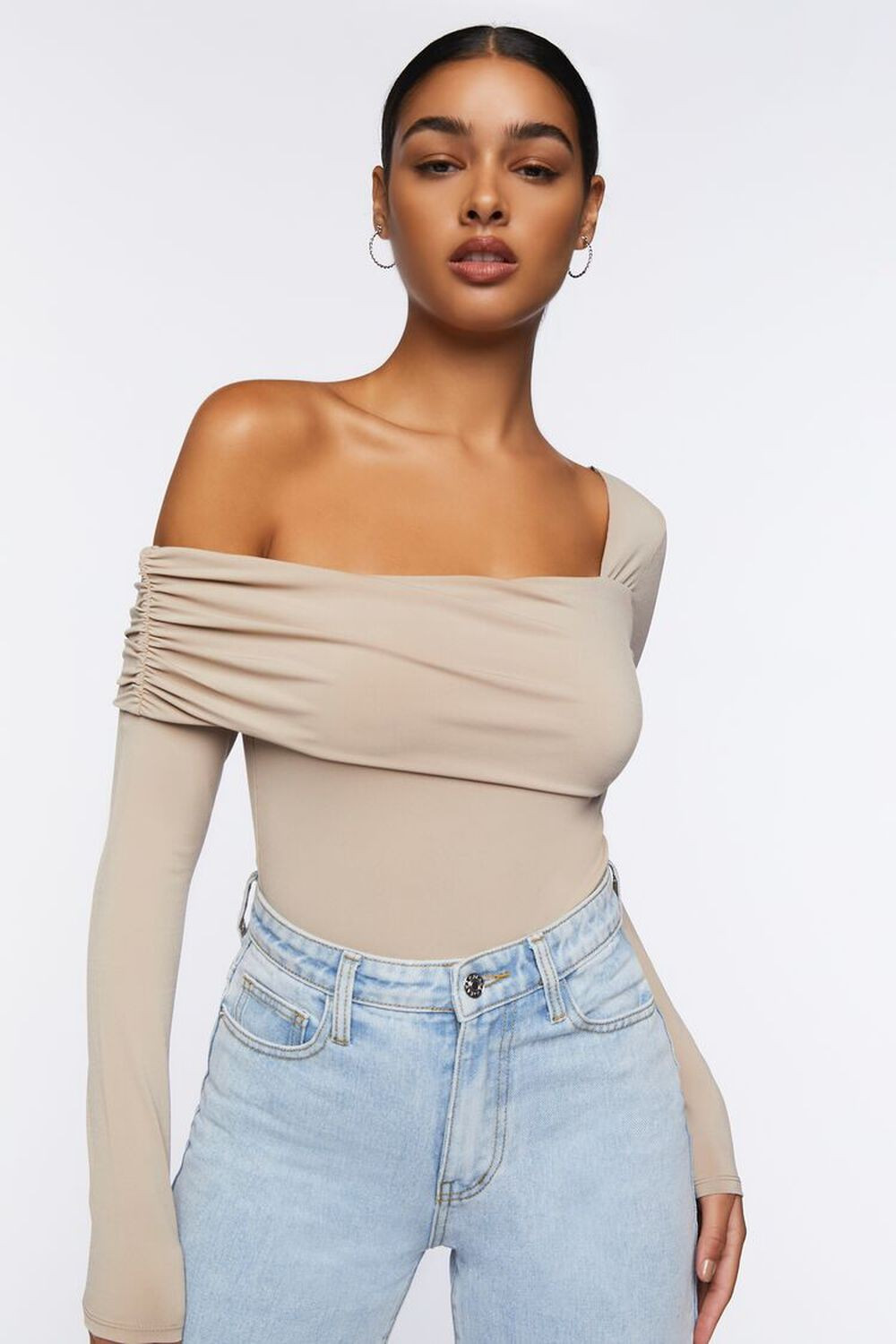 Asymmetrical Neckline Bodysuit | Forever 21 | Forever 21 (US)